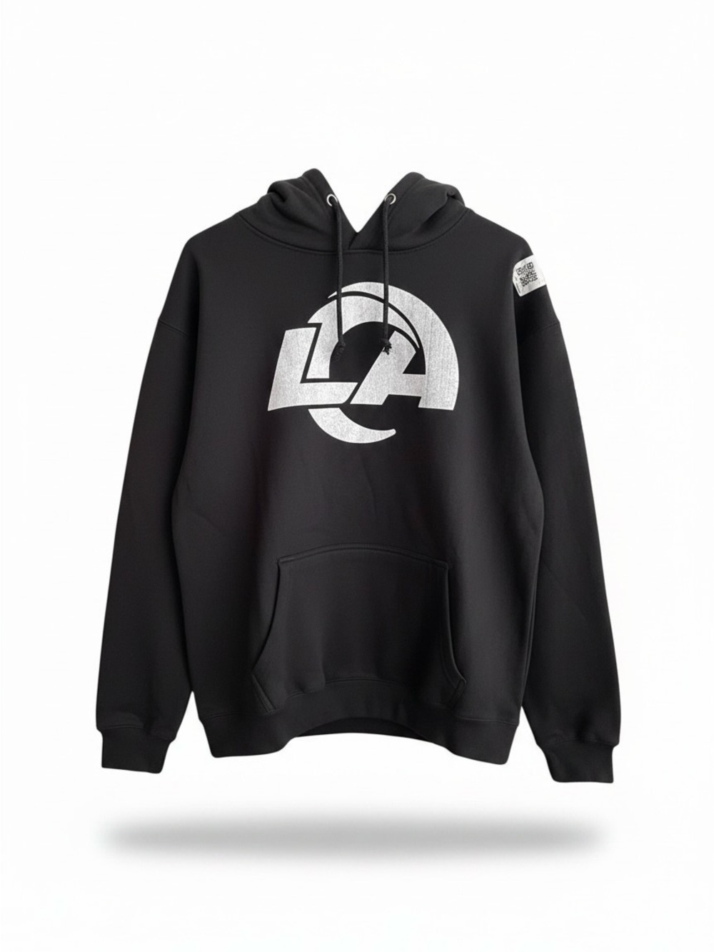 NWT LA Rams Hoodie Fanatics Mens Large black sweatshirt Football NFL